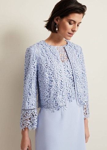 Phase Eight Daisy Lace Jackets Blue Australia | WR6213950